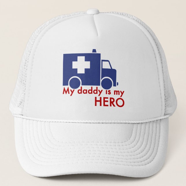 Gorra De Camionero Mi papá es mi héroe (Anverso)