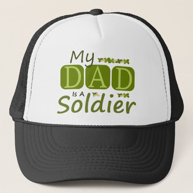 Gorra De Camionero Mi Papá Es Soldado (Anverso)
