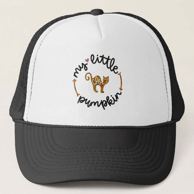 Gorra De Camionero Mi pequeño gato de calabaza (Anverso)