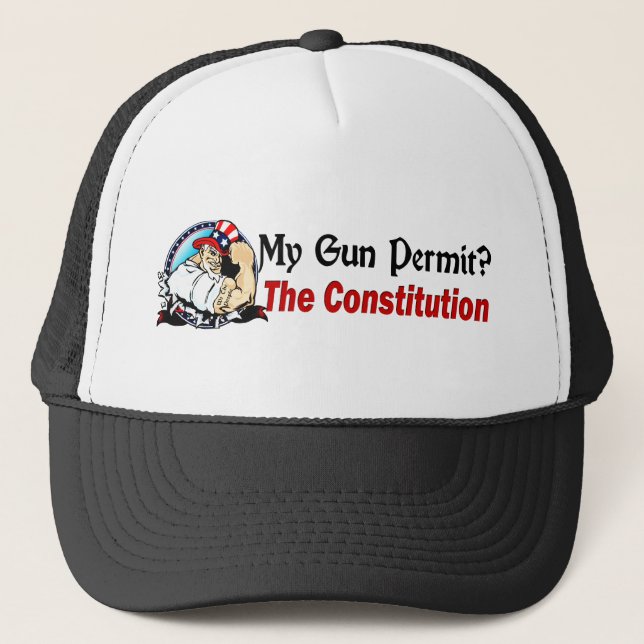 Gorra De Camionero ¿Mi permiso del arma? ¡La constitución! (Anverso)