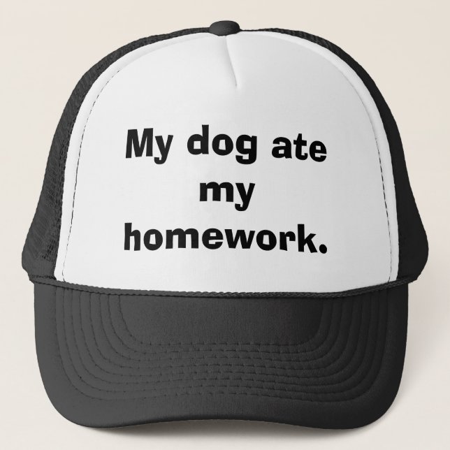 Gorra De Camionero Mi perro comió mi preparación (Anverso)