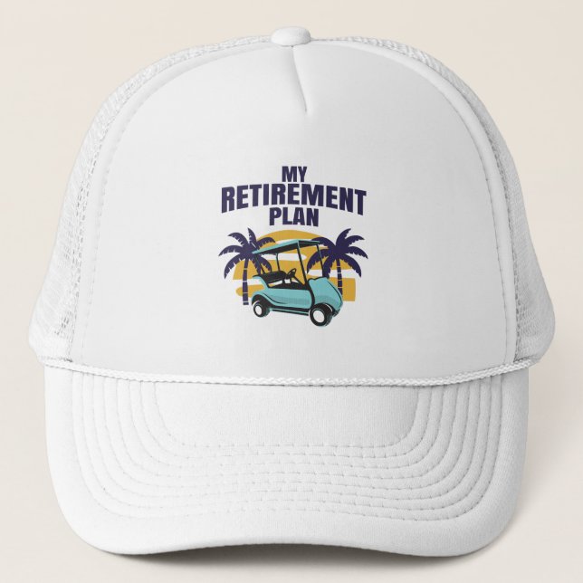 Gorra De Camionero Mi plan de jubilación de golf (Anverso)