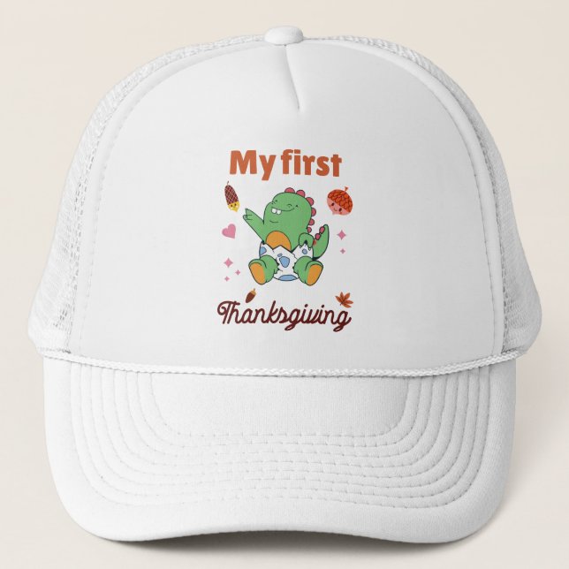 Gorra De Camionero Mi primer Día de Acción de Gracias (Anverso)