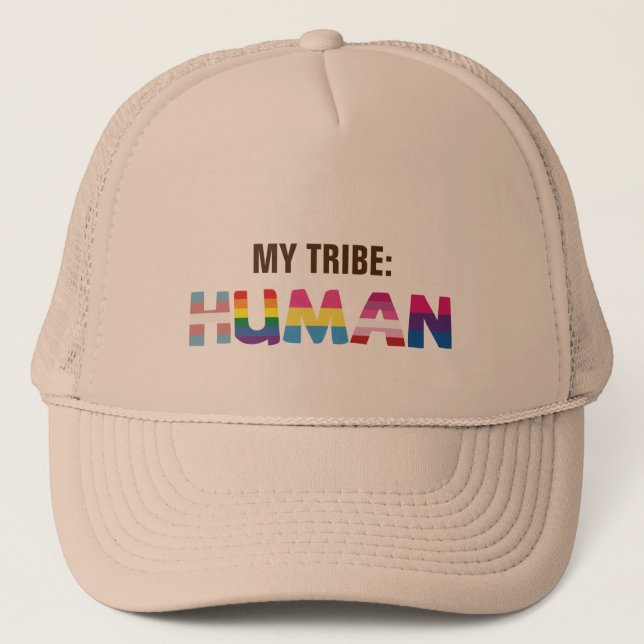 Gorra De Camionero Mi tribu es humana inclusiva (Anverso)