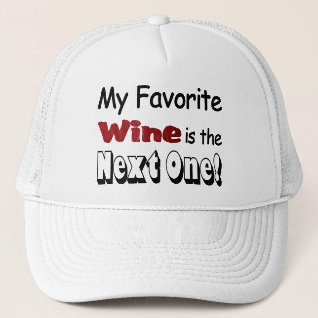 Gorra De Camionero Mi vino favorito (Anverso)