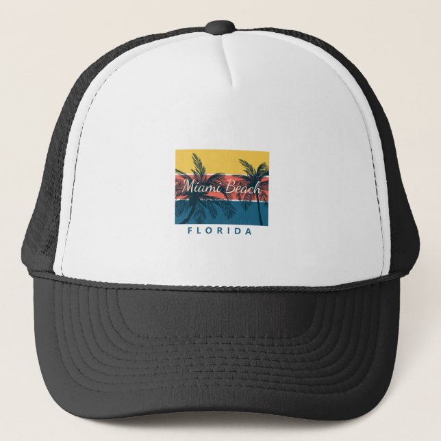 Gorra De Camionero Miami Beach Florida (Anverso)
