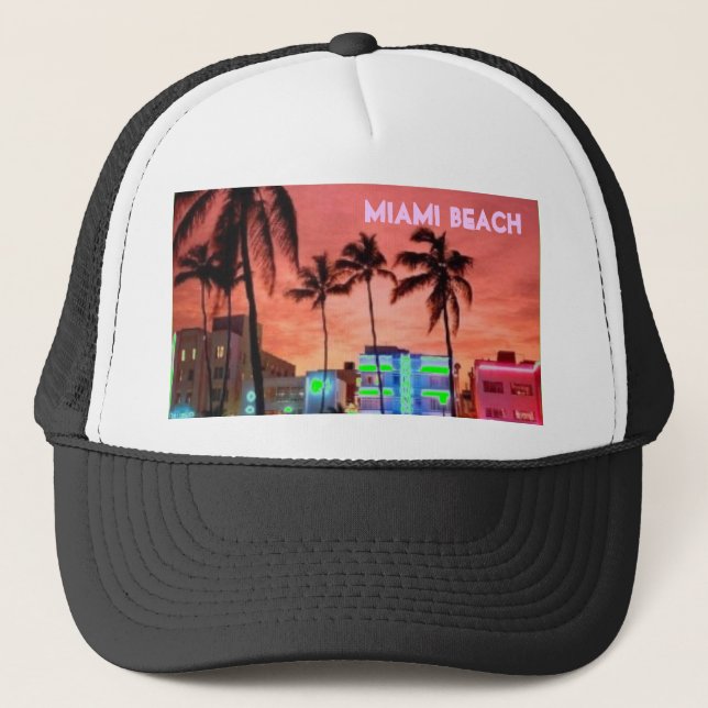 Gorra De Camionero Miami Beach, la Florida (Anverso)