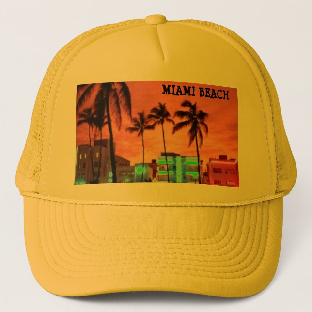 Gorra De Camionero Miami Beach, la Florida (Anverso)