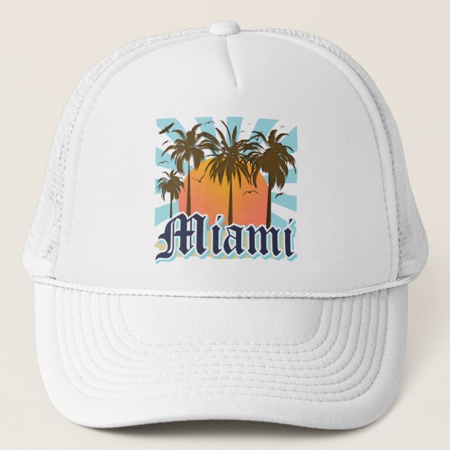 Gorra De Camionero Miami Beach la Florida FLA (Anverso)