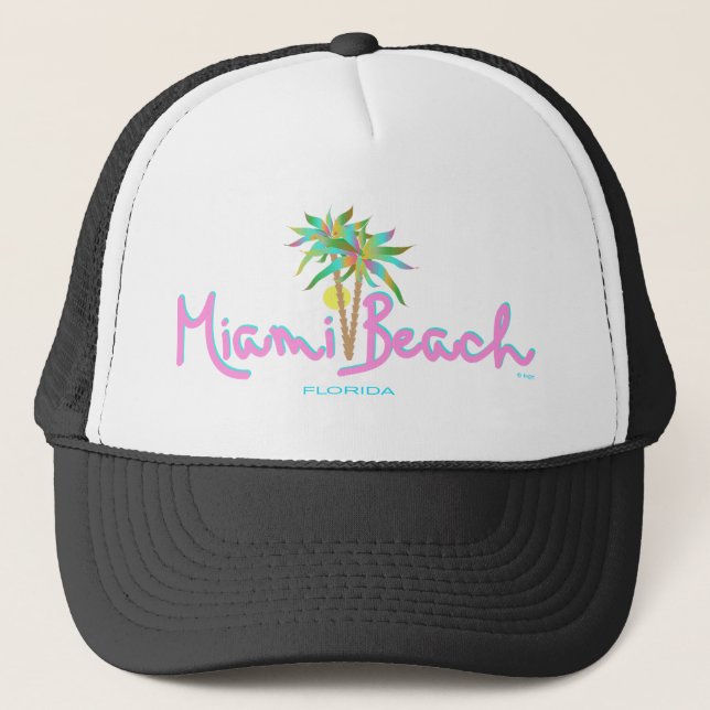 Gorra De Camionero Miami Beach Pam's (Anverso)