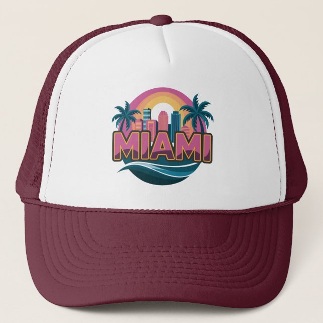 Gorra De Camionero Miami Florida Estados Unidos (Anverso)