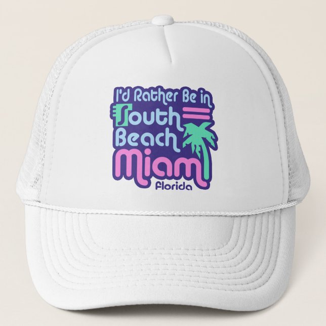 Gorra De Camionero Miami South Beach (Anverso)