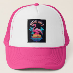 Gorra De Camionero Miami Vibes Summer Flamingo Design-63454