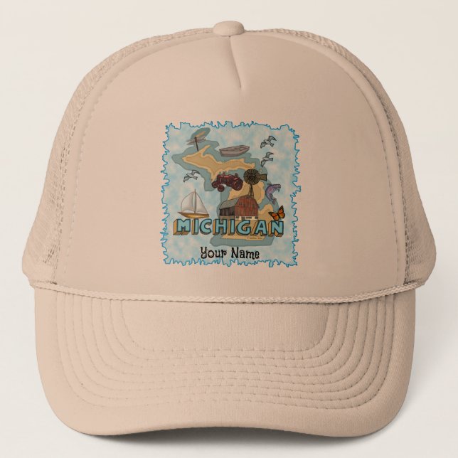 Gorra De Camionero Michigan (Anverso)