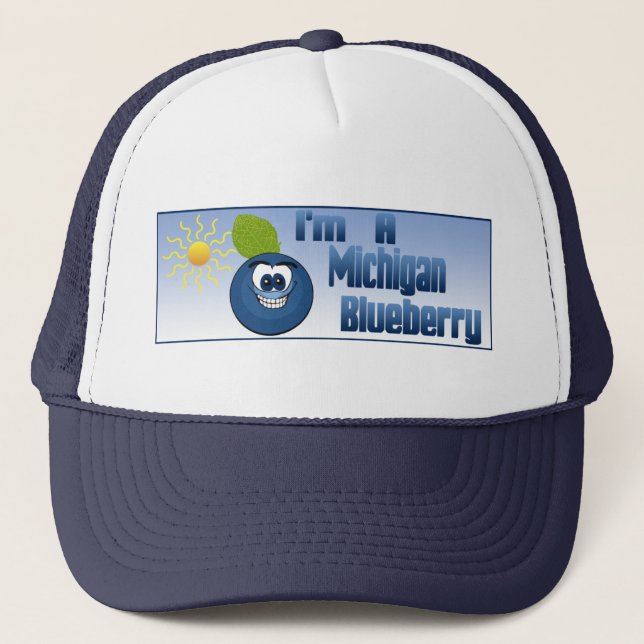 Gorra De Camionero Michigan Blueberry (Anverso)