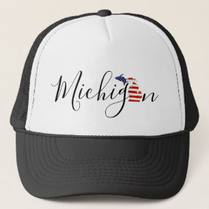 Gorra De Camionero Michigan con gráfico de bandera