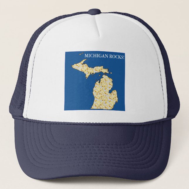 GORRA DE CAMIONERO ¡MICHIGAN ROCKS! (Anverso)