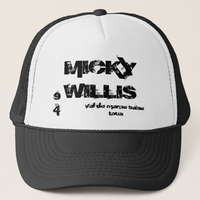 Gorra De Camionero MICKY WILLIS, valle de marga besa todos, 94 (Anverso)