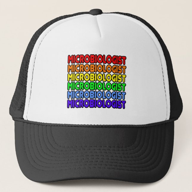 Gorra De Camionero Microbiólogo arcoiris (Anverso)