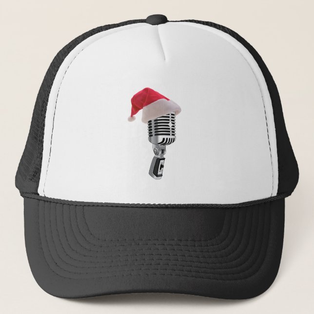 Gorra De Camionero micrófono de santa (Anverso)