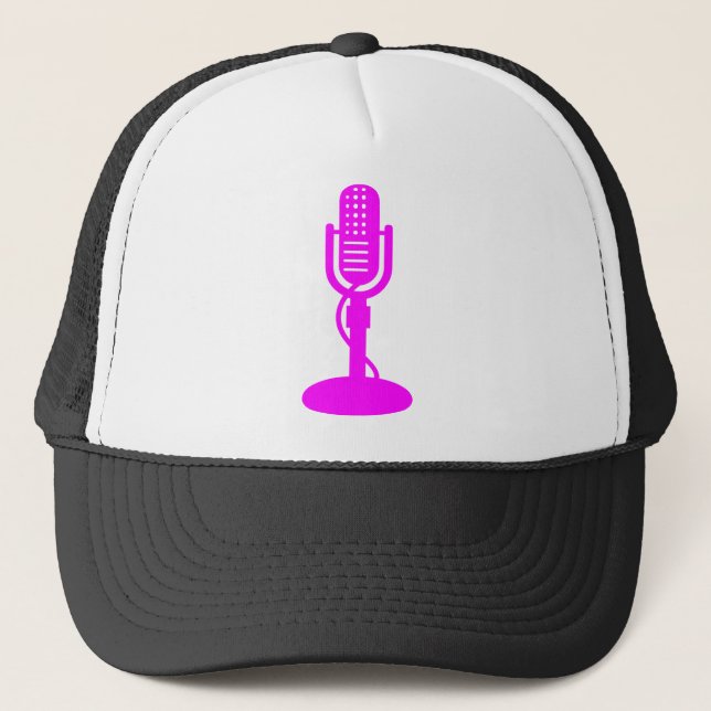 Gorra De Camionero Micrófono - Magenta (Anverso)