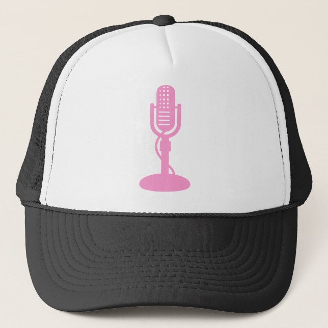 Gorra De Camionero Micrófono - Rosa (Anverso)