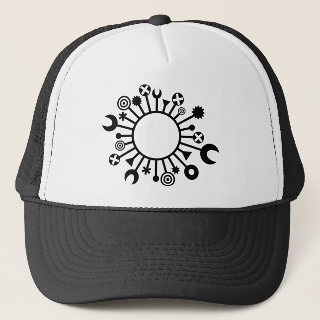 Gorra De Camionero microorganismo - Negro (Anverso)