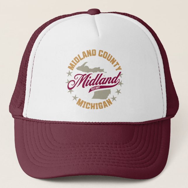 Gorra De Camionero Midland, Michigan (Anverso)