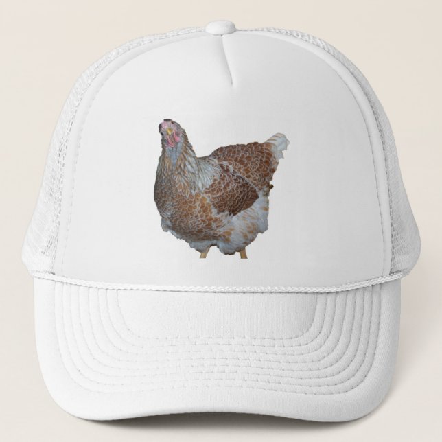 Gorra De Camionero Miel la gallina atada azul de Wyandotte (Anverso)