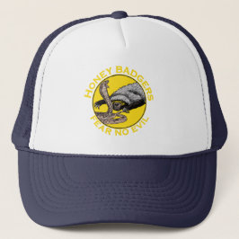 Gorra De Camionero Miel miedo a la maldad Badger arte animal amarillo