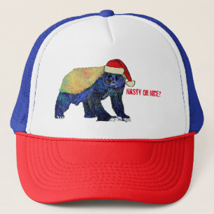 Gorra De Camionero Miel Tejón Divertido Funky Festivo Asqueroso Agrad