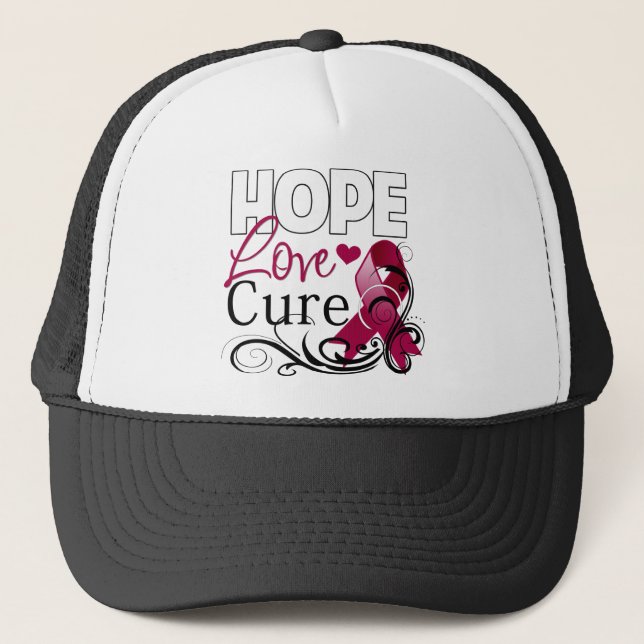 Gorra De Camionero Mieloma múltiple Esperanza Cura de Amor (Anverso)