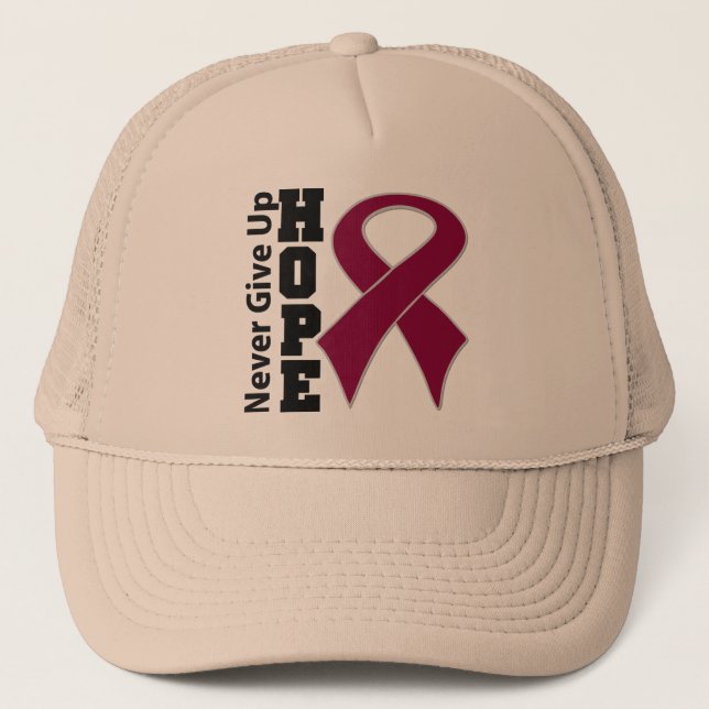 Gorra De Camionero Mieloma Múltiple Esperanza Nunca Renuncia (Anverso)
