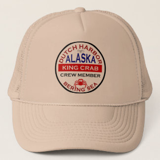 Gorra De Camionero Miembro de equipo de Alaska de rey cangrejo del