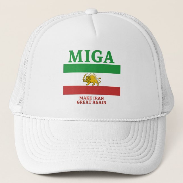 Gorra De Camionero MIGA Hat – Make Iran Great Again Cap. (Anverso)