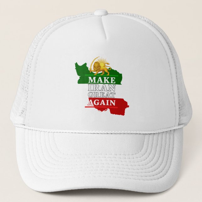 Gorra De Camionero MIGA Shir o Khorshid - Haz Irán Grande De Nuevo (Anverso)