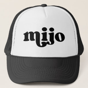 Gorra De Camionero Mijo negro y blanco retro son