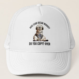 Gorra De Camionero Mike Echo Oscar Whiskey Ham Radio Cat