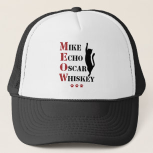 Gorra De Camionero Mike Echo Oscar Whiskey MEOW Cat