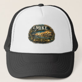 Gorra De Camionero Mike Mystic Connecticut Vintage Nombre Náutico