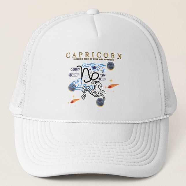 Gorra De Camionero Mikitiez capricorn feliz año nuevo saturación astr (Anverso)