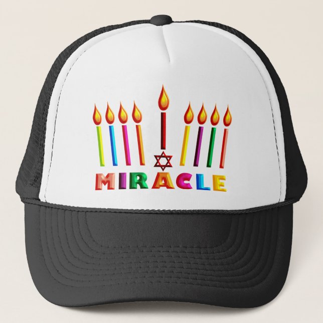 Gorra De Camionero Milagro Hanukkah (Anverso)