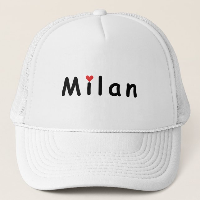 Gorra De Camionero Milano Milano Italia Amo Milán (Anverso)
