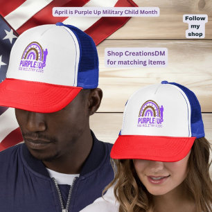 Gorra De Camionero Militar - Niño Militar morado