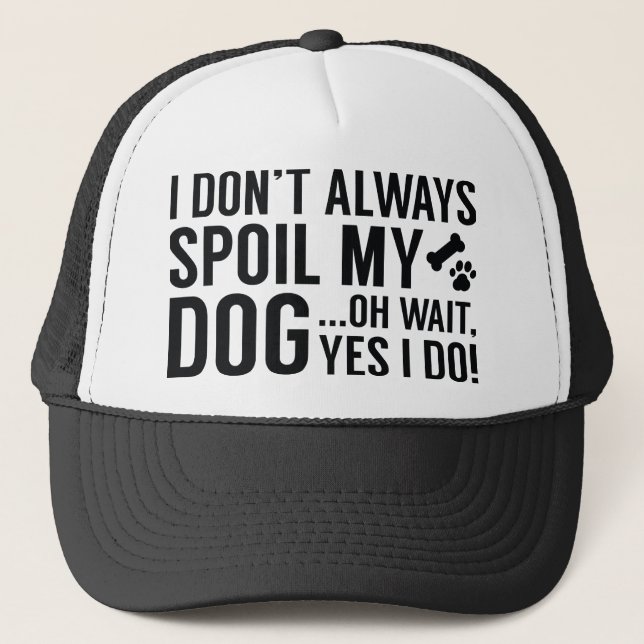 Gorra De Camionero Mimando a mi perro (Anverso)