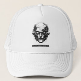 Gorra De Camionero Mind Control Cyberpunk Robot Black Print