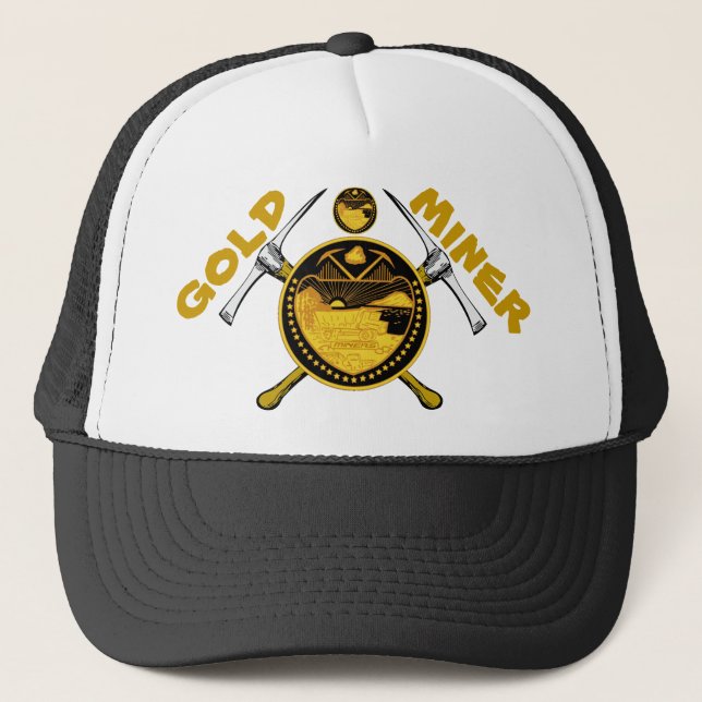 Gorra De Camionero Minero de oro (Anverso)