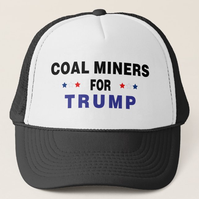 Gorra De Camionero Mineros De Carbón Para Trump (Anverso)