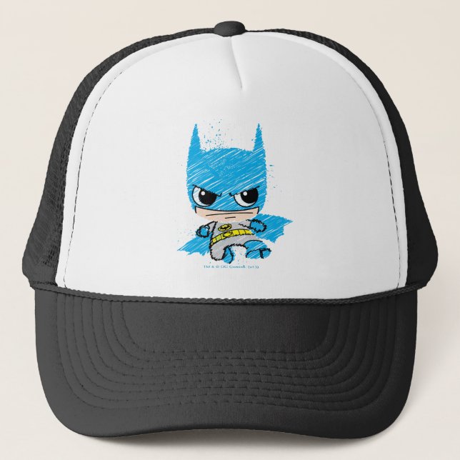 Gorra De Camionero Mini esbozo de Batman (Anverso)