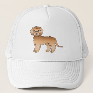 Gorra De Camionero Mini Goldendoodle albaricoque Perro de dibujos ani